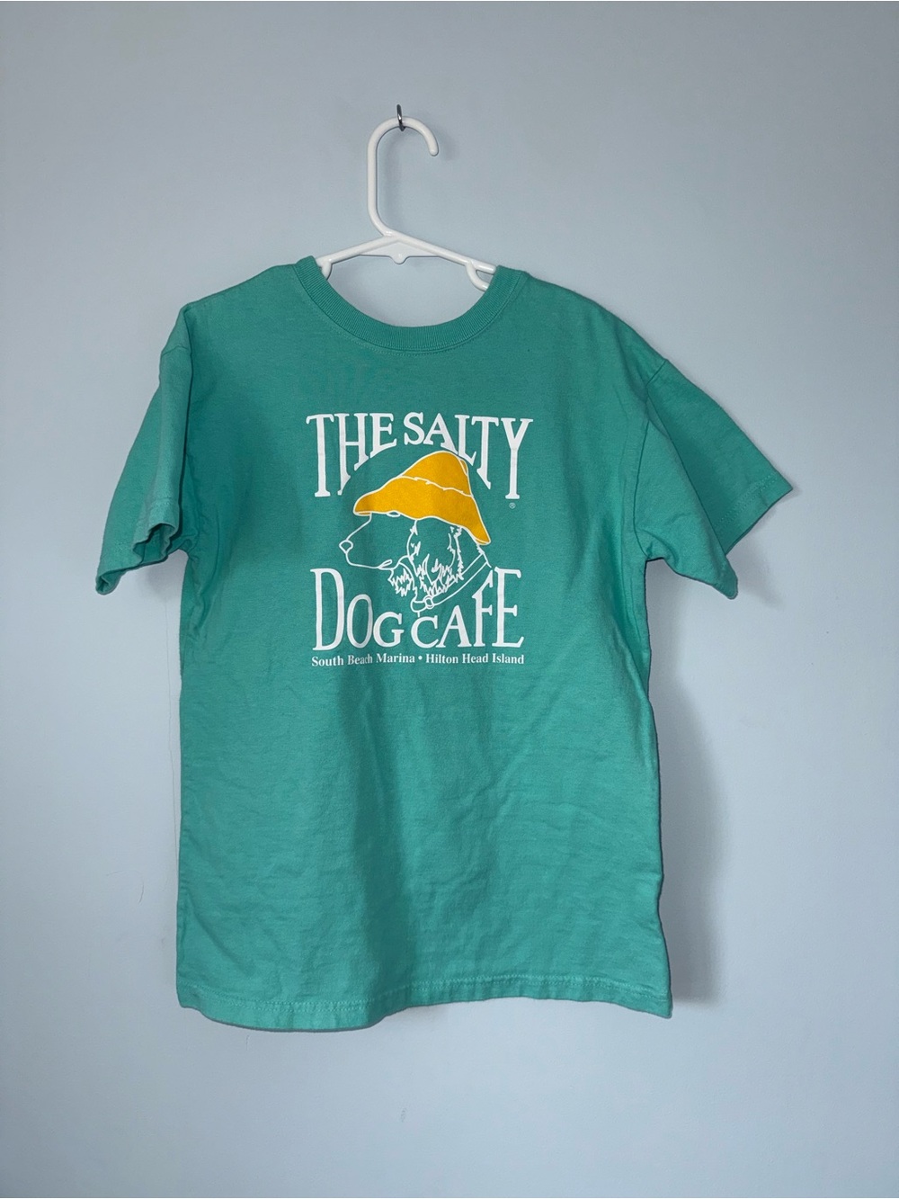 Kids Short Sleeve Tee - Teal with Yellow Graphic